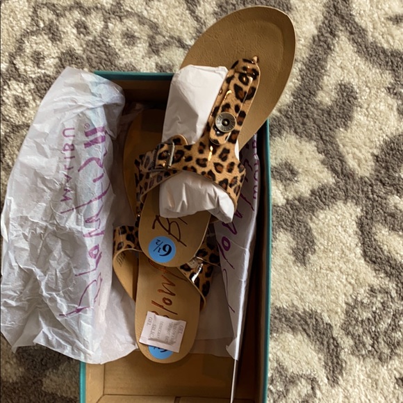 blowfish leopard sandals